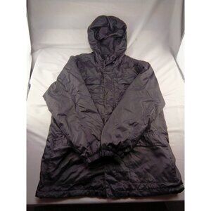 Land’s End Fleece Lined Squall Waterproof Jacket  women M  Hooded  Black